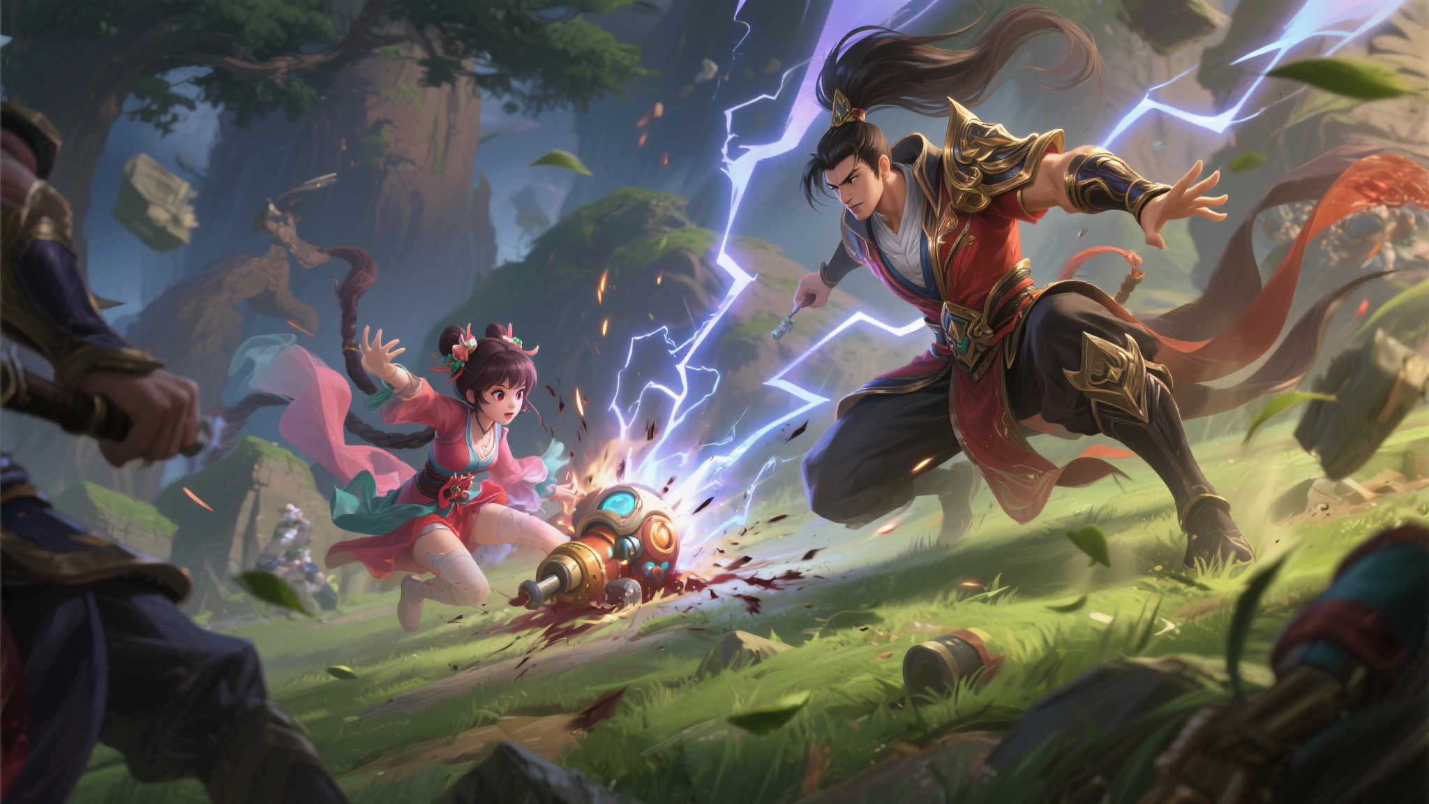 杨戬用尽全力闪避技能,仍被沈梦溪击杀,双方平局收场 在激烈的峡谷战斗中,英雄之间微妙而富有策略性的交锋